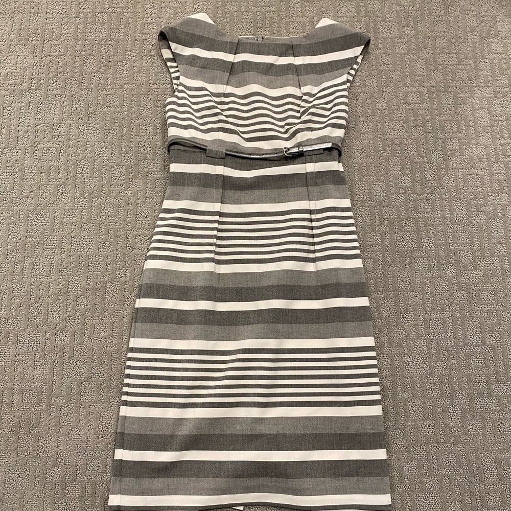 Calvin Klein Striped Dress with Belt